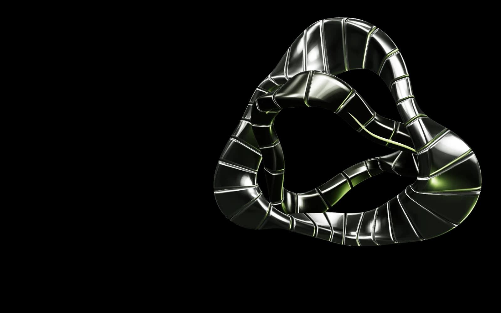Fractured chrome sculpture by BRÈCHE.